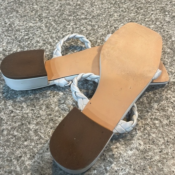 Sincerly Jules Women's White Braided Sandals - Picture 6 of 6